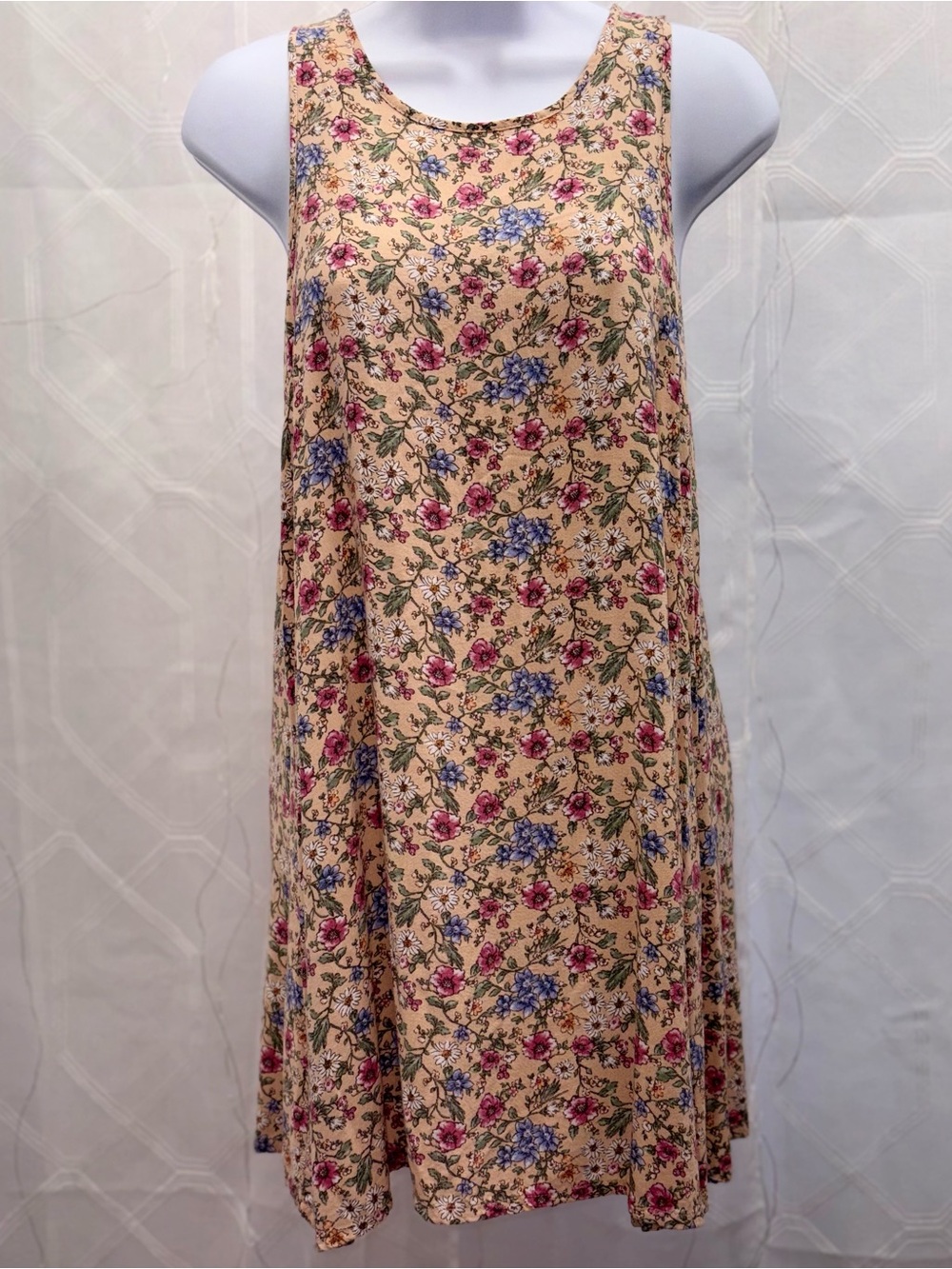 Forever 21 Floral Print Y2K Vintage Grunge Tank Summer Dress Cottagecore Size S - Picture 1 of 7